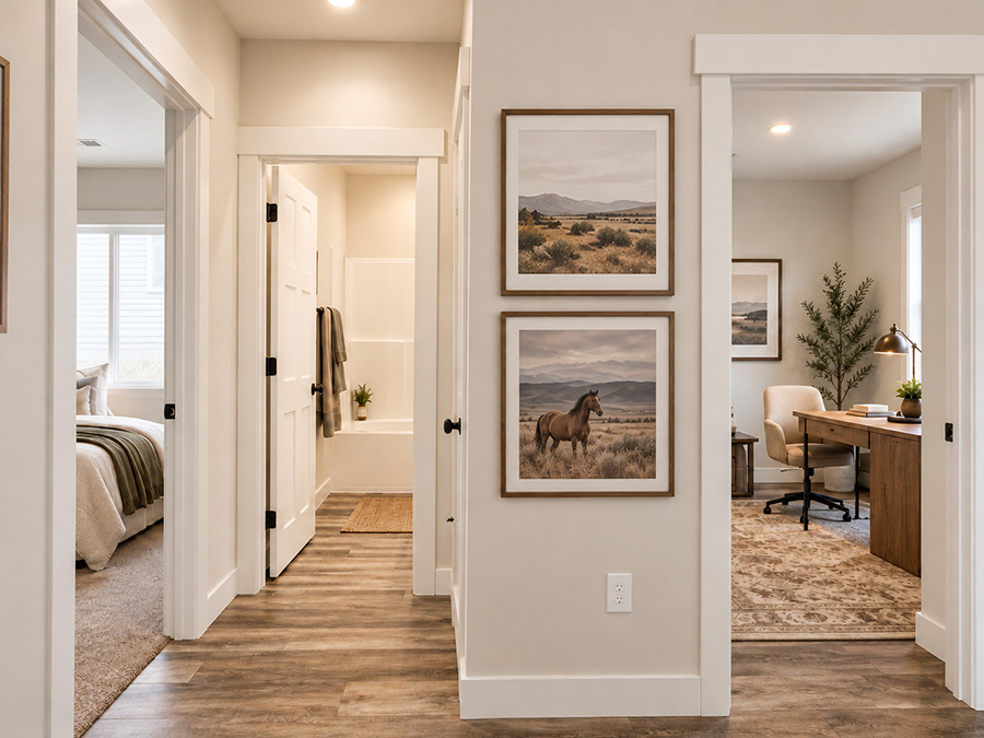Rustic-Modern Hallway with Horse Art_900x600.jpg